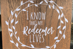 I know my Redeemer lives | 9.5"x9.5" | $17