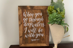 When you go through deep waters | 7"x9.5" | $12.50